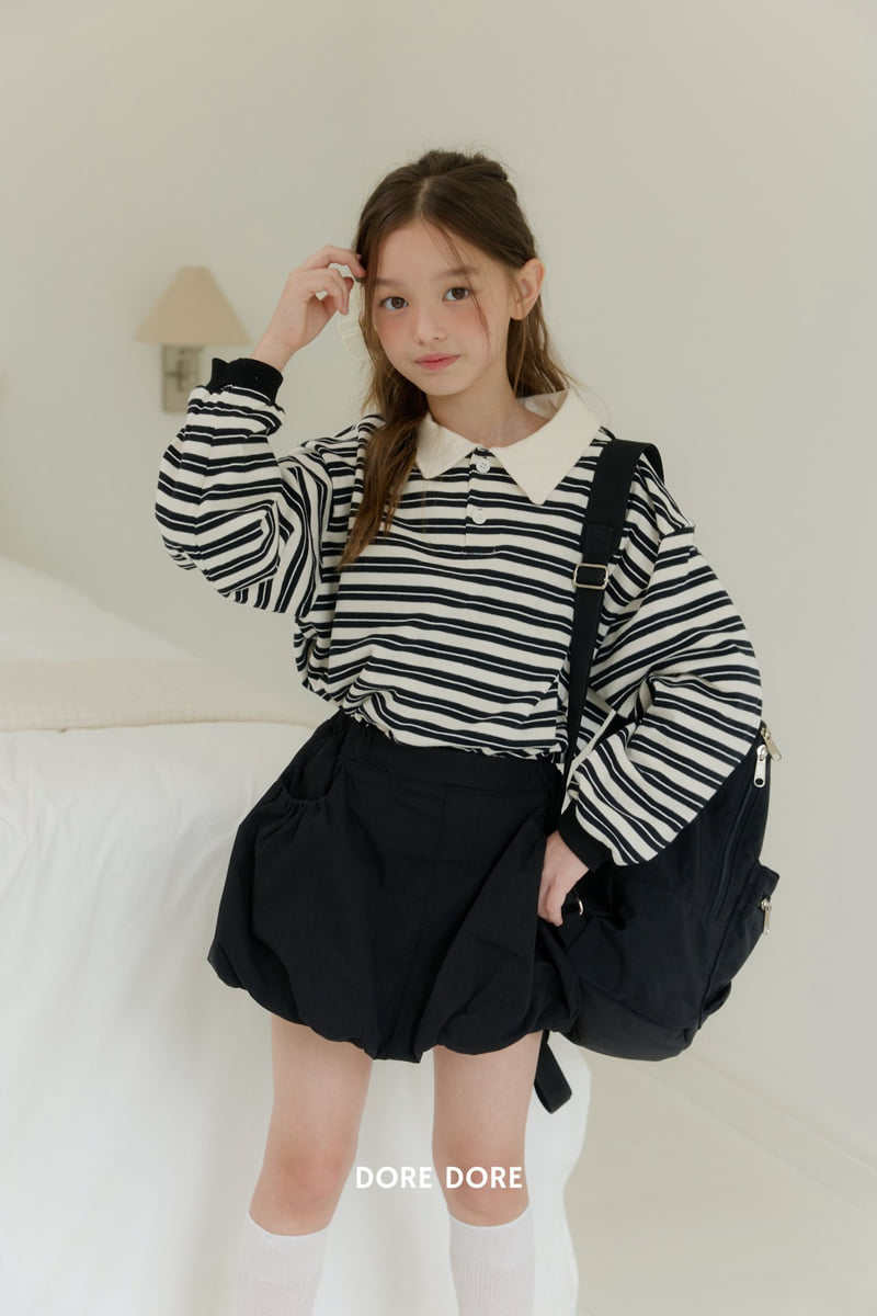 Dore Dore - Korean Children Fashion - #Kfashion4kids - Little Stripe Collar Tee