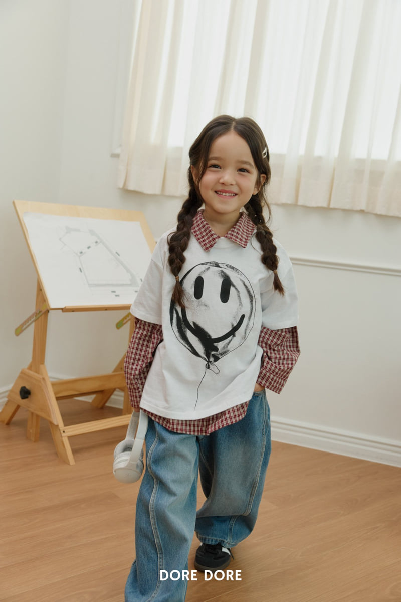 Dore Dore - Korean Children Fashion - #Kfashion4kids - Smile Balloon Half-Sleeve Tee - 7