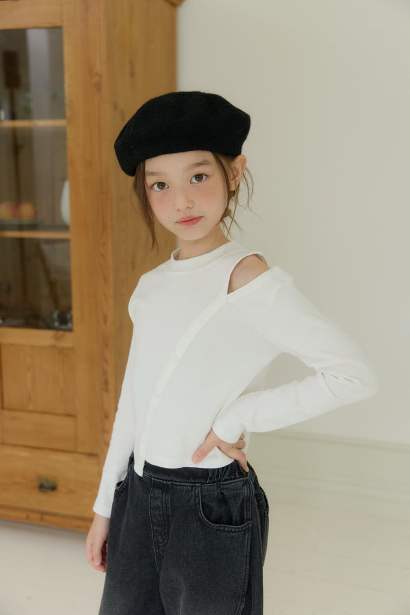 Dore Dore - Korean Children Fashion - #childofig - Diagonal Button Tee - 11