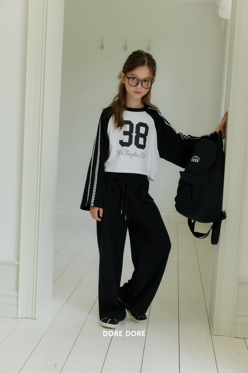 Dore Dore - Korean Children Fashion - #childofig - Lace Raglan Crop Tee - 9