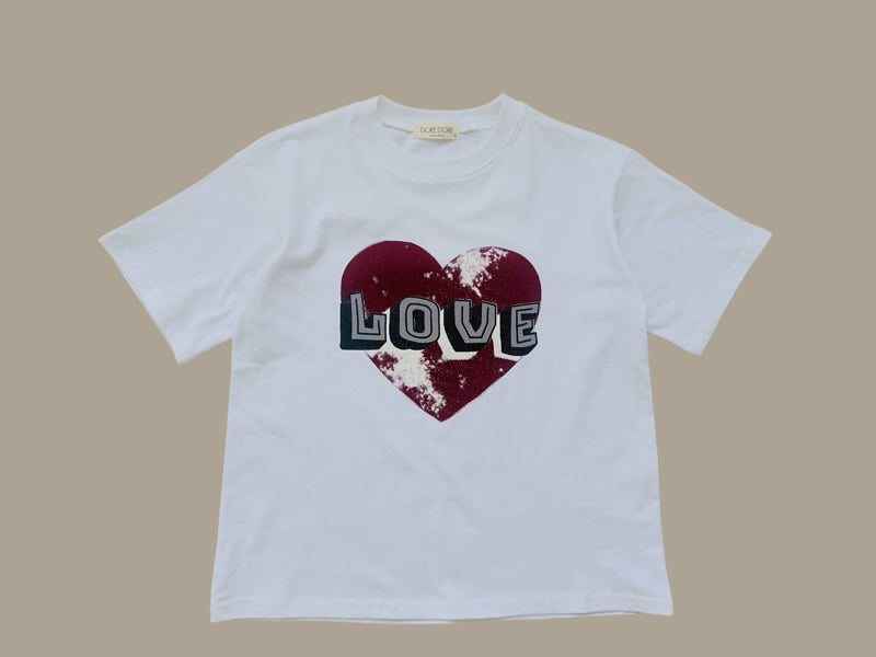 Dore Dore - Korean Children Fashion - #childofig - Love Half-Sleeve Tee - 5