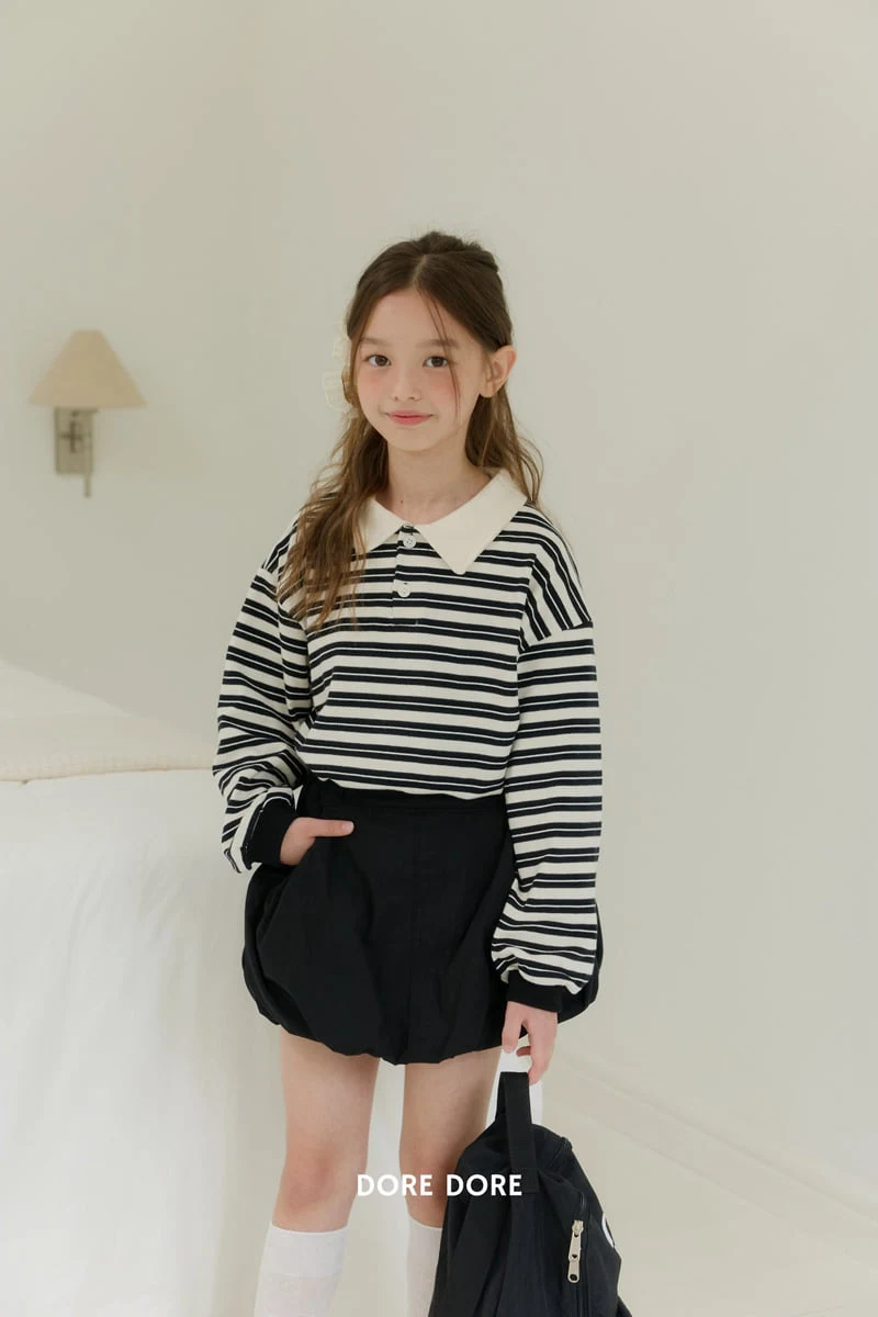 Dore Dore - Korean Children Fashion - #childrensboutique - Little Stripe Collar Tee - 10