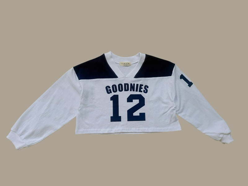 Dore Dore - Korean Children Fashion - #designkidswear - V-Color Block Crop Tee - 5