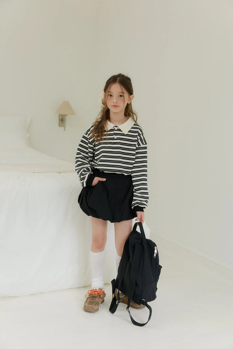 Dore Dore - Korean Children Fashion - #designkidswear - Little Stripe Collar Tee - 11