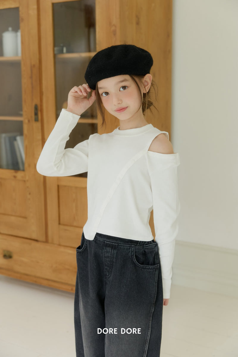 Dore Dore - Korean Children Fashion - #discoveringself - Diagonal Button Tee