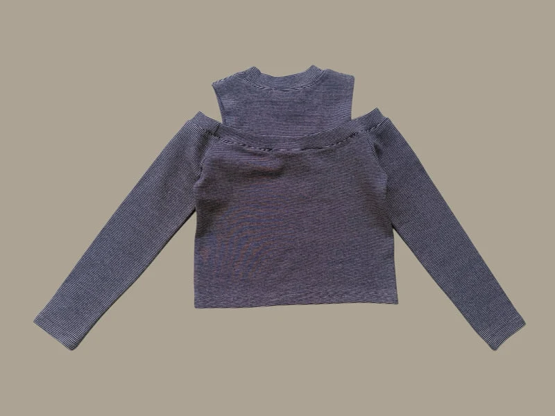 Dore Dore - Korean Children Fashion - #designkidswear - Low Off-Shoulder Tee - 4