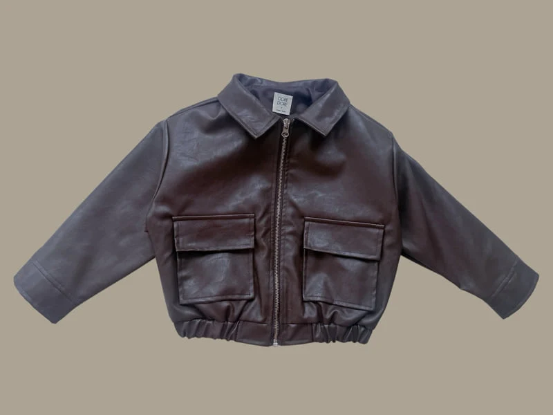 Dore Dore - Korean Children Fashion - #discoveringself - Leather Jacket - 3