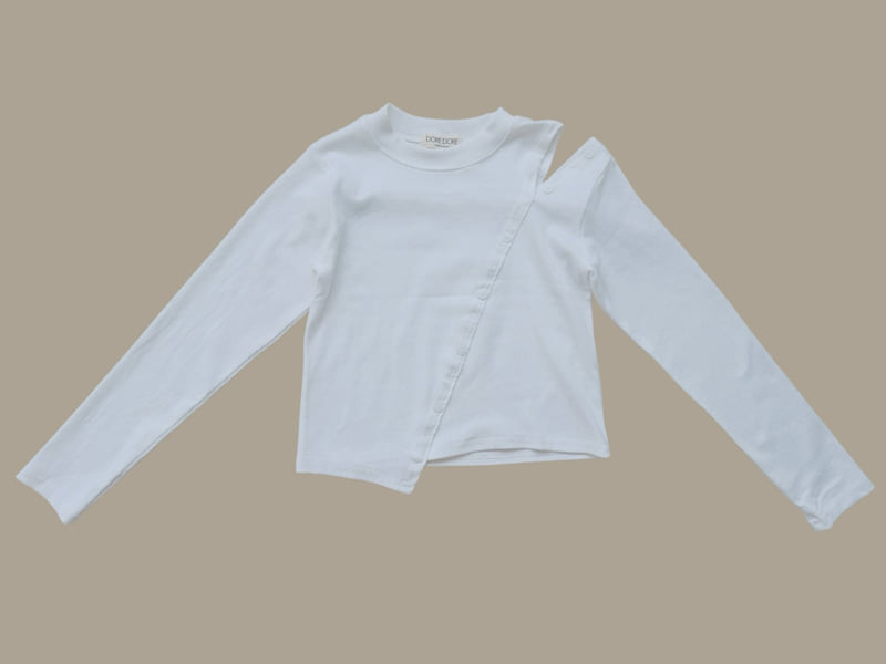 Dore Dore - Korean Children Fashion - #kidsshorts - Diagonal Button Tee - 3