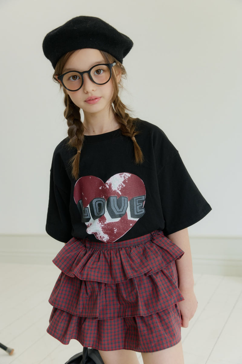 Dore Dore - Korean Children Fashion - #kidsshorts - Love Half-Sleeve Tee - 11