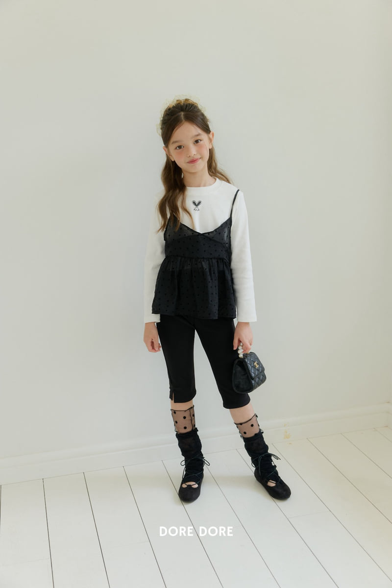 Dore Dore - Korean Children Fashion - #kidsshorts - Dot See-through Bustier - 9