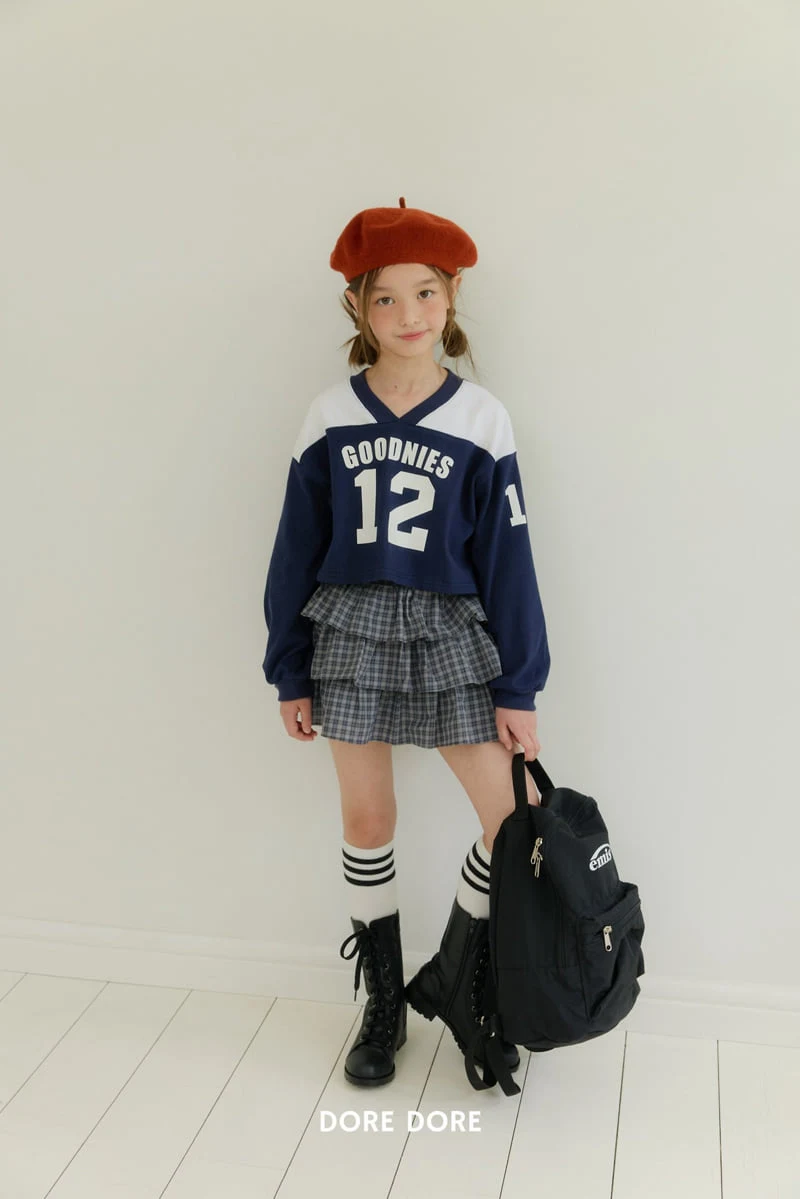 Dore Dore - Korean Children Fashion - #kidsshorts - V-Color Block Crop Tee - 8