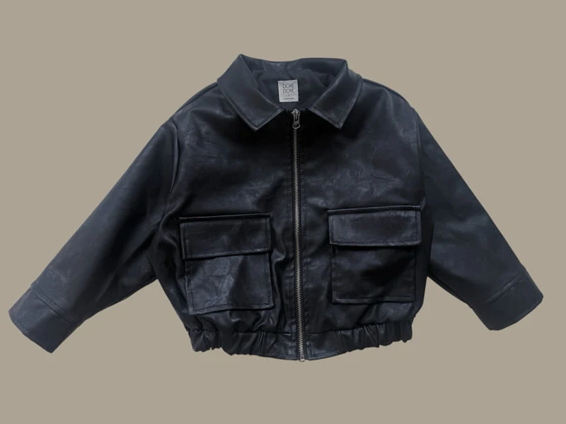 Dore Dore - Korean Children Fashion - #kidsshorts - Leather Jacket - 5