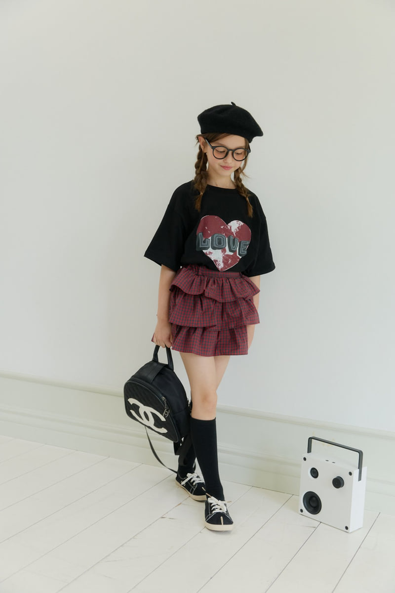 Dore Dore - Korean Children Fashion - #kidsstore - Love Half-Sleeve Tee - 12