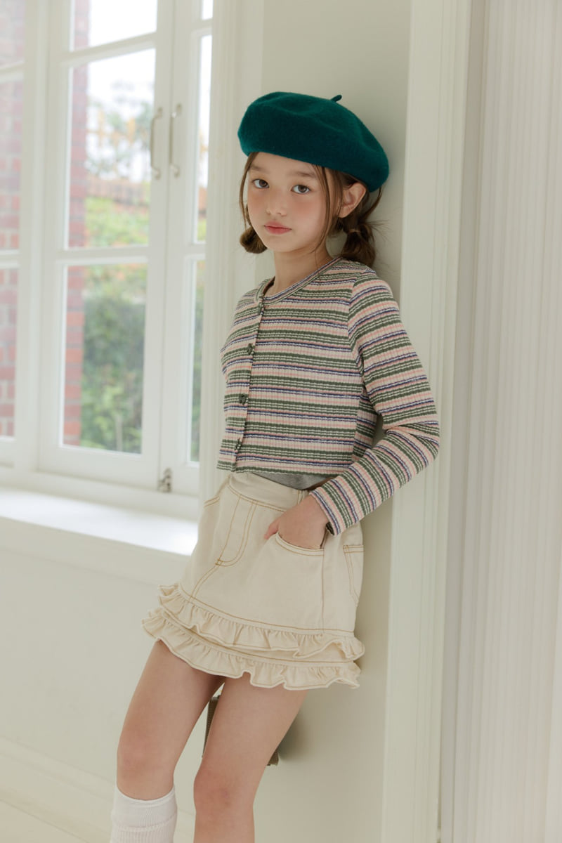 Dore Dore - Korean Children Fashion - #kidzfashiontrend - Frill Tiered Skirt Pants - 12