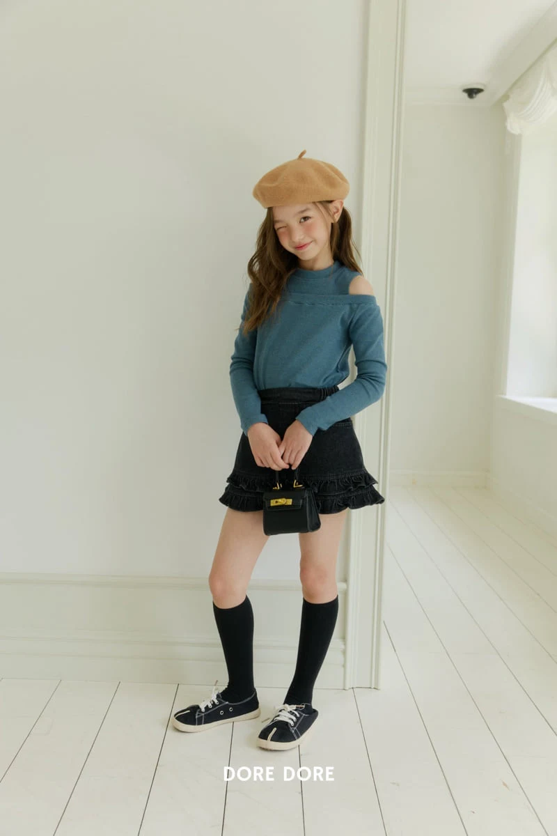 Dore Dore - Korean Children Fashion - #kidzfashiontrend - Low Off-Shoulder Tee - 8