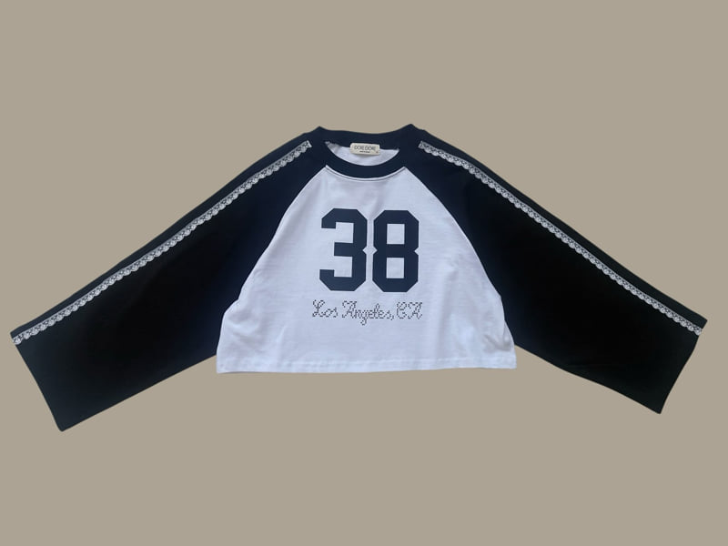 Dore Dore - Korean Children Fashion - #littlefashionista - Lace Raglan Crop Tee - 5