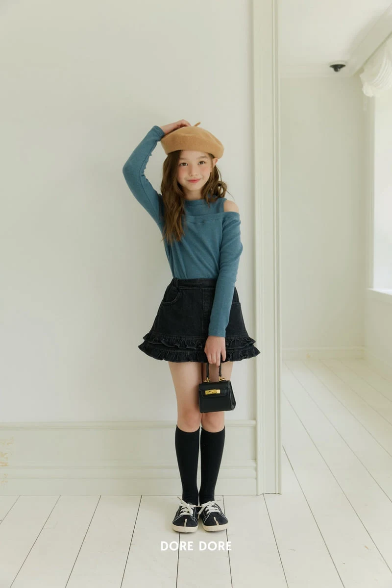 Dore Dore - Korean Children Fashion - #littlefashionista - Low Off-Shoulder Tee - 10