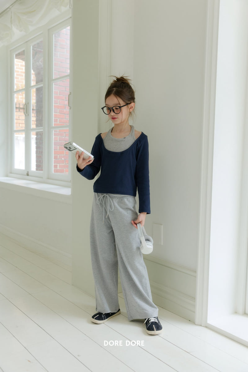 Dore Dore - Korean Children Fashion - #littlefashionista - Folding Wide Pants - 8