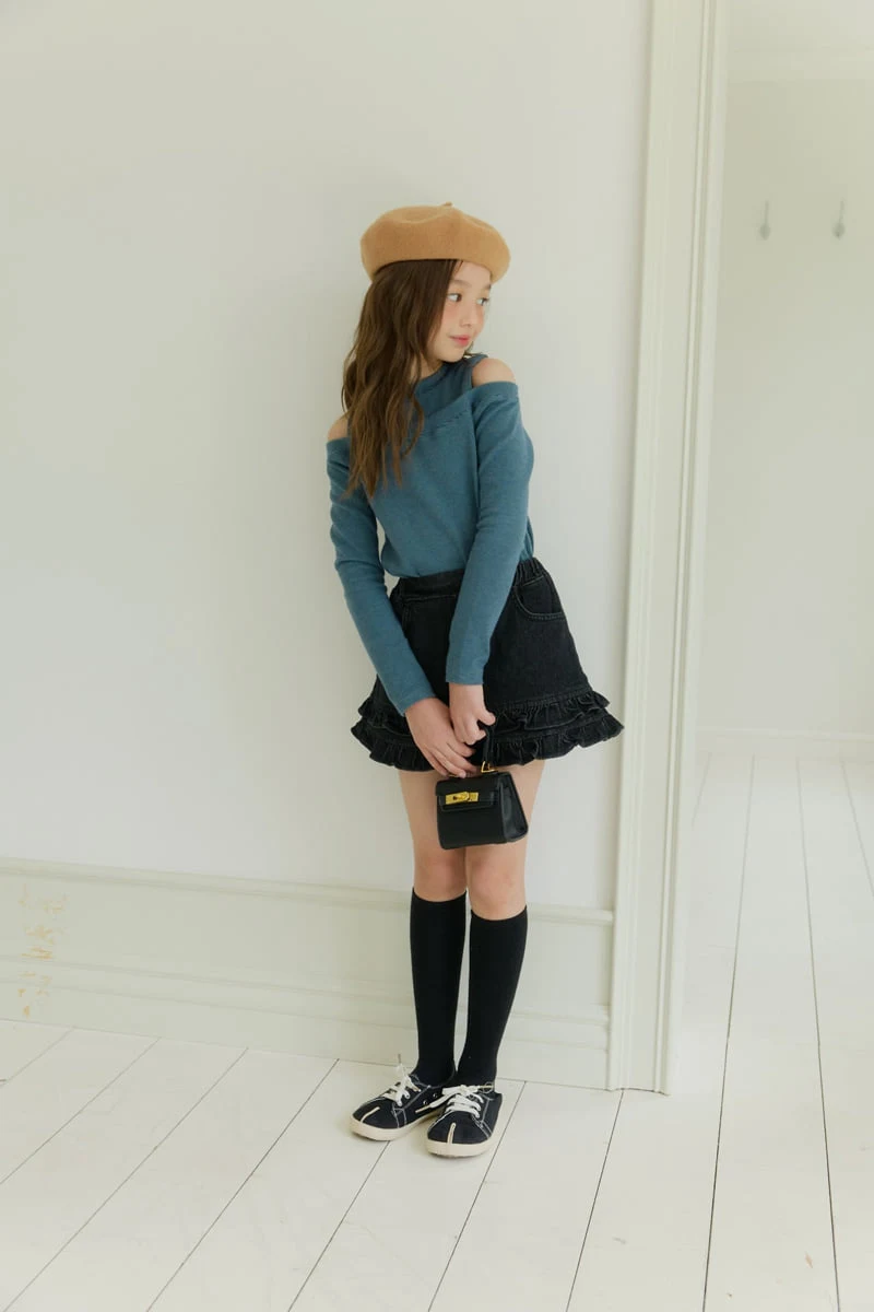 Dore Dore - Korean Children Fashion - #magicofchildhood - Low Off-Shoulder Tee - 11