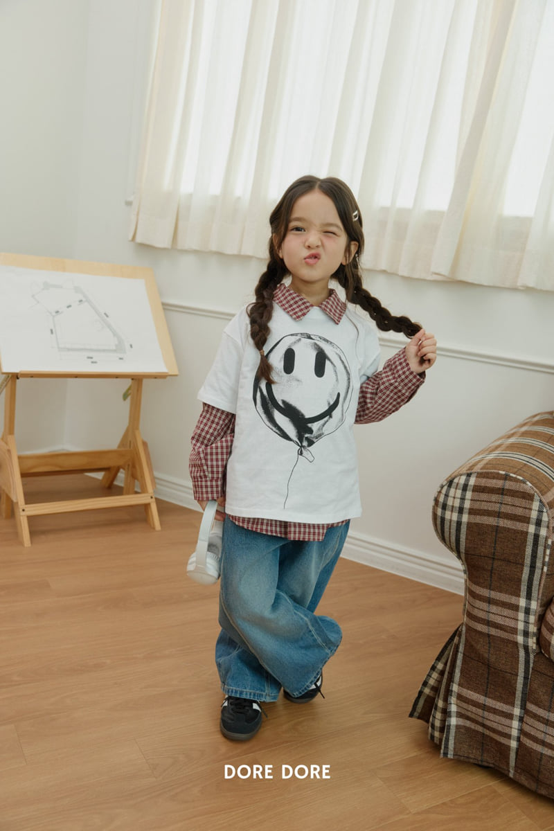 Dore Dore - Korean Children Fashion - #magicofchildhood - Smile Balloon Half-Sleeve Tee - 9