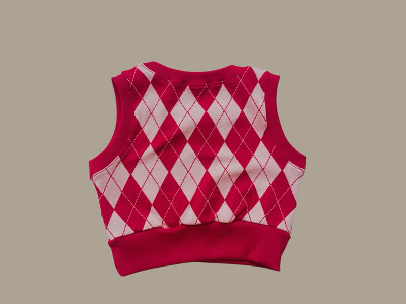 Dore Dore - Korean Children Fashion - #magicofchildhood - Argyle Crop Vest - 6