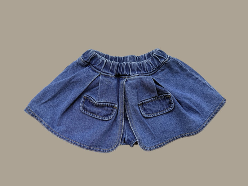 Dore Dore - Korean Children Fashion - #minifashionista - Jessica Denim Skirt Pants - 3