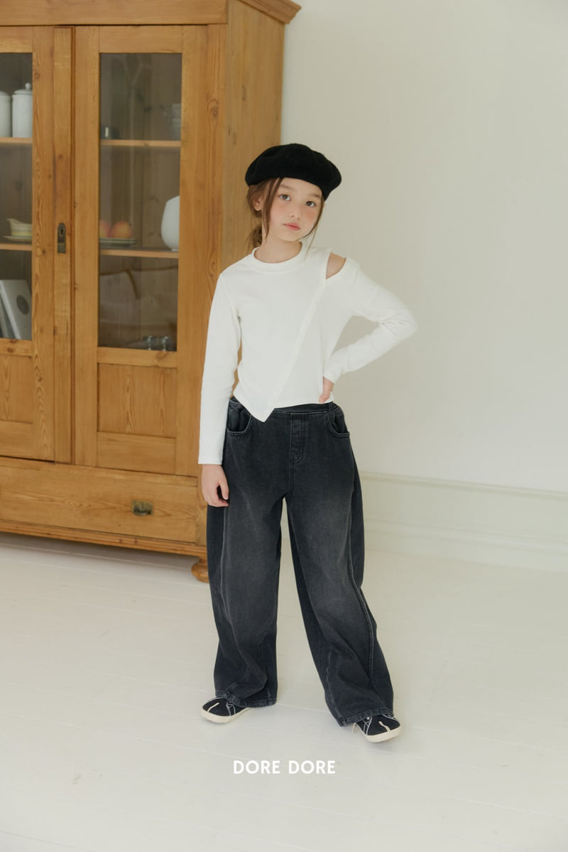 Dore Dore - Korean Children Fashion - #minifashionista - Diagonal Button Tee - 9