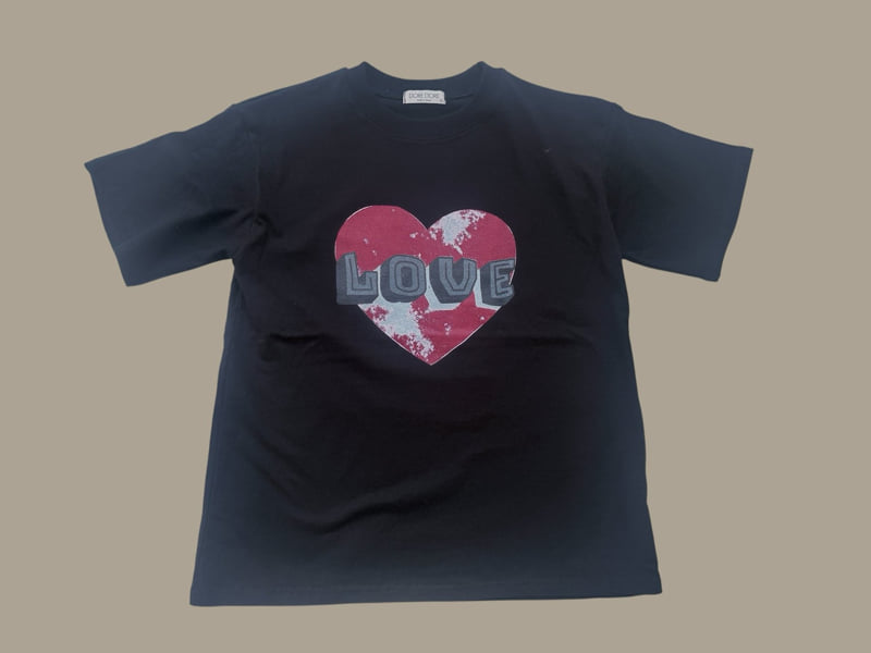Dore Dore - Korean Children Fashion - #minifashionista - Love Half-Sleeve Tee - 3