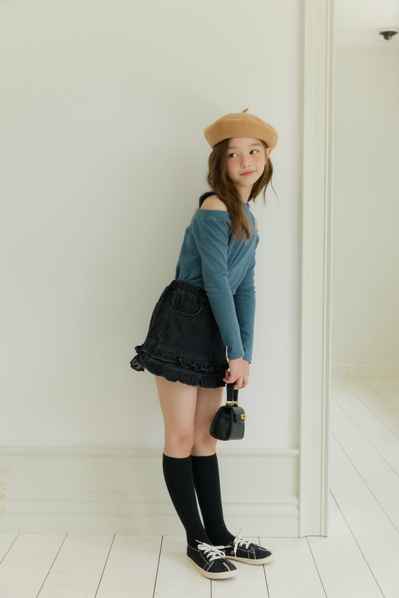 Dore Dore - Korean Children Fashion - #minifashionista - Low Off-Shoulder Tee - 12