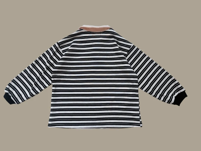 Dore Dore - Korean Children Fashion - #magicofchildhood - Little Stripe Collar Tee - 4