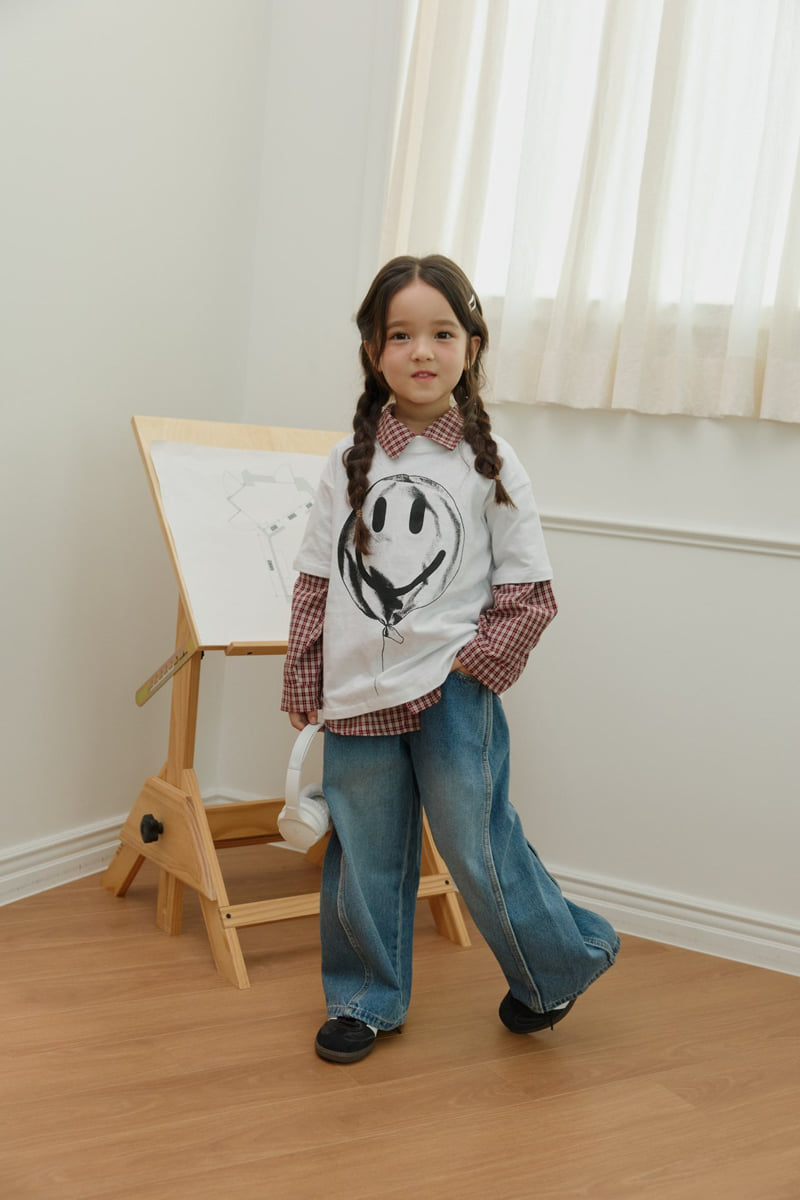 Dore Dore - Korean Children Fashion - #minifashionista - Smile Balloon Half-Sleeve Tee - 10