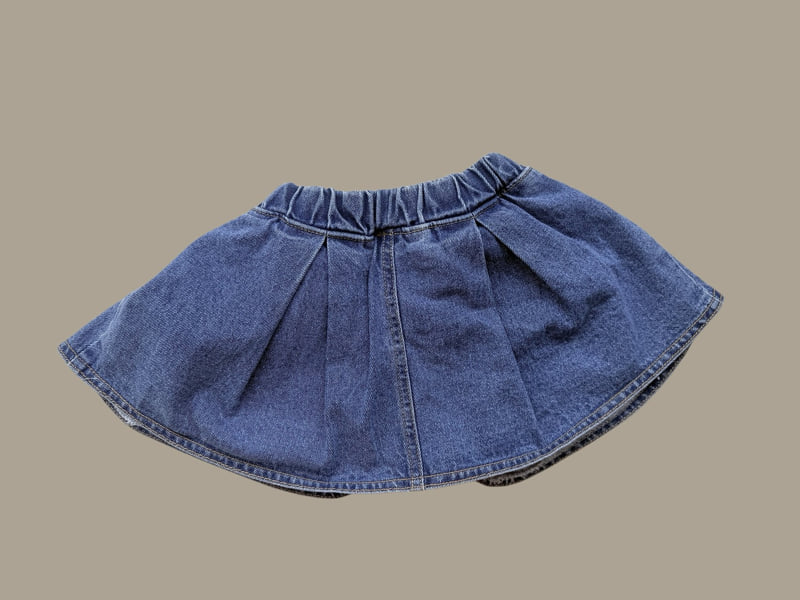 Dore Dore - Korean Children Fashion - #minifashionista - Jessica Denim Skirt Pants - 4