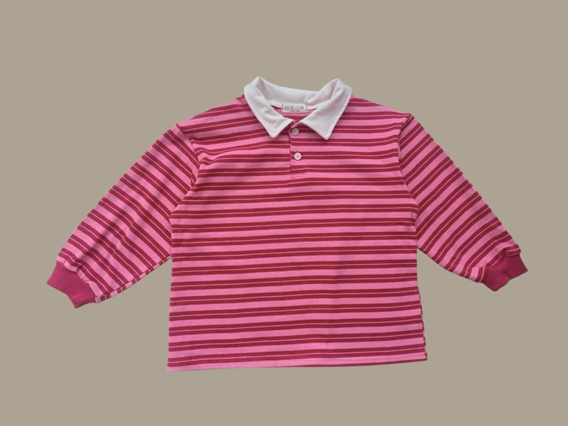 Dore Dore - Korean Children Fashion - #prettylittlegirls - Little Stripe Collar Tee - 5