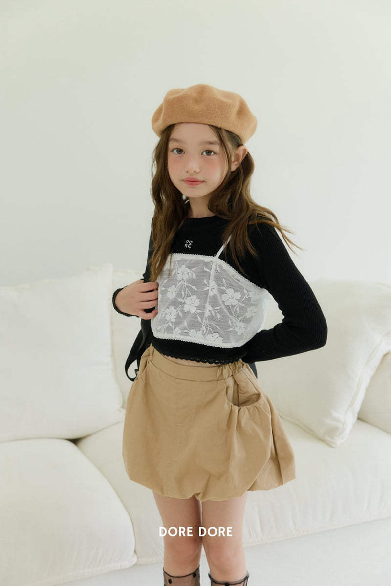 Dore Dore - Korean Children Fashion - #prettylittlegirls - Embroidery Layered Tee - 9