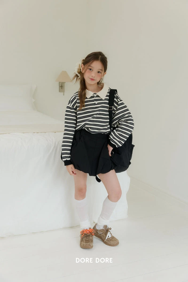 Dore Dore - Korean Children Fashion - #stylishchildhood - Little Stripe Collar Tee - 8
