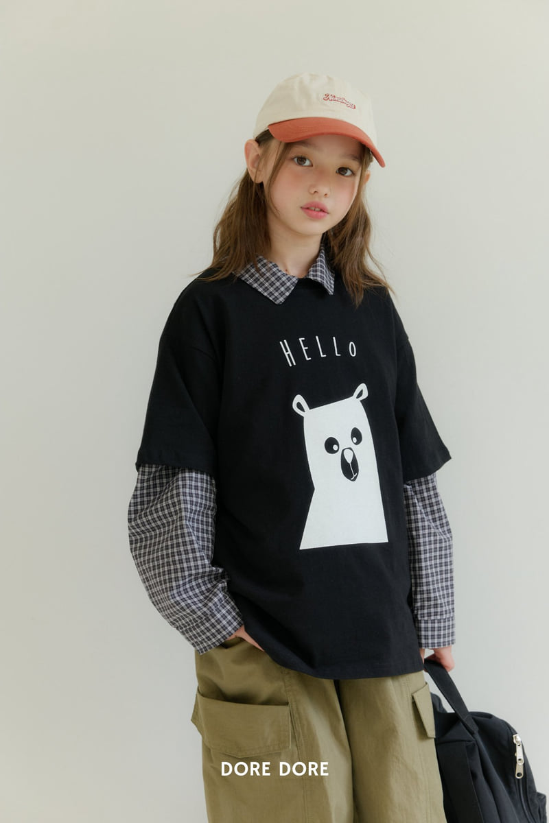 Dore Dore - Korean Children Fashion - #todddlerfashion - Hello Bear Tee