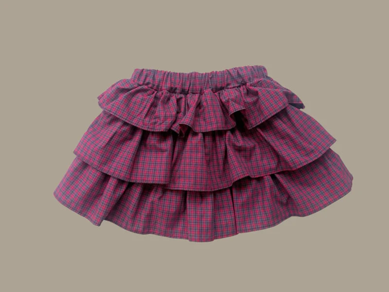 Dore Dore - Korean Children Fashion - #toddlerclothing - Autumn Check Cancan Skirt Pants - 6