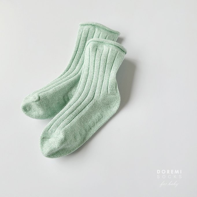 Doremi Socks - Korean Children Fashion - #Kfashion4kids - Glitter Pastel Set - 8