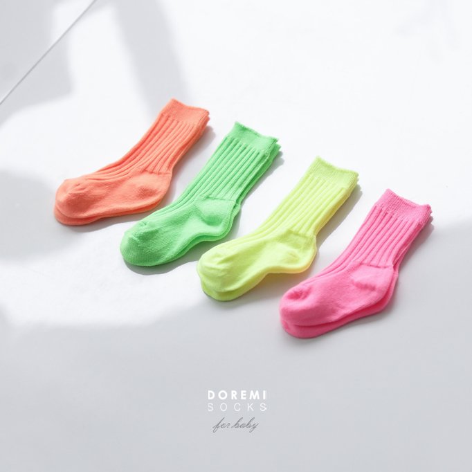Doremi Socks - Korean Children Fashion - #Kfashion4kids - Neon Ribbed Socks - 7