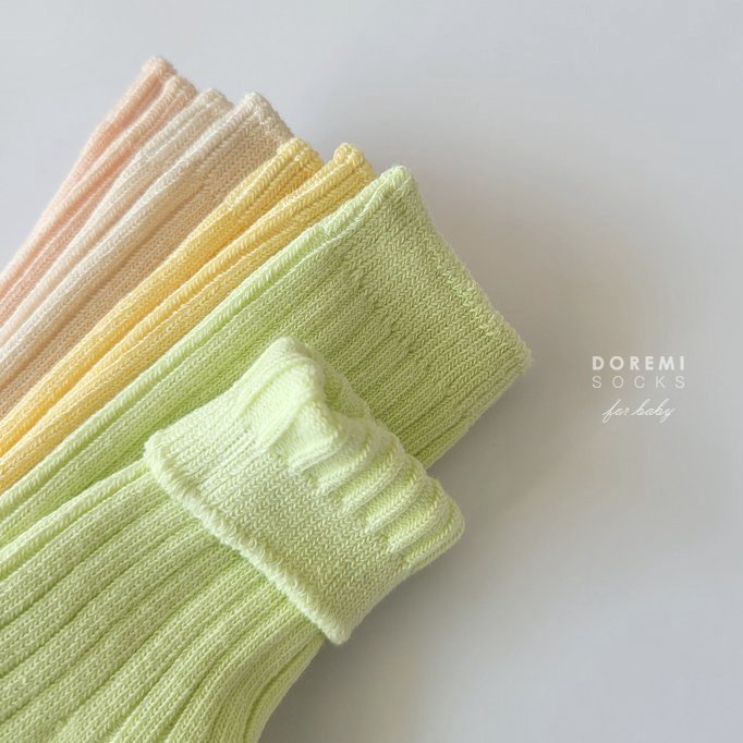 Doremi Socks - Korean Children Fashion - #Kfashion4kids - Mojito Ribbed Socks - 8