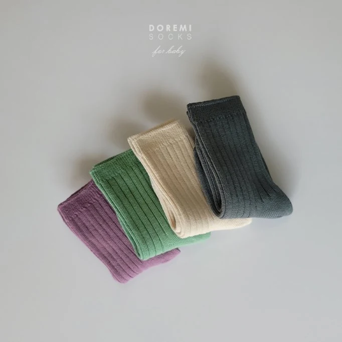 Doremi Socks - Korean Children Fashion - #Kfashion4kids - Macaron Ribbed Sock Set - 7