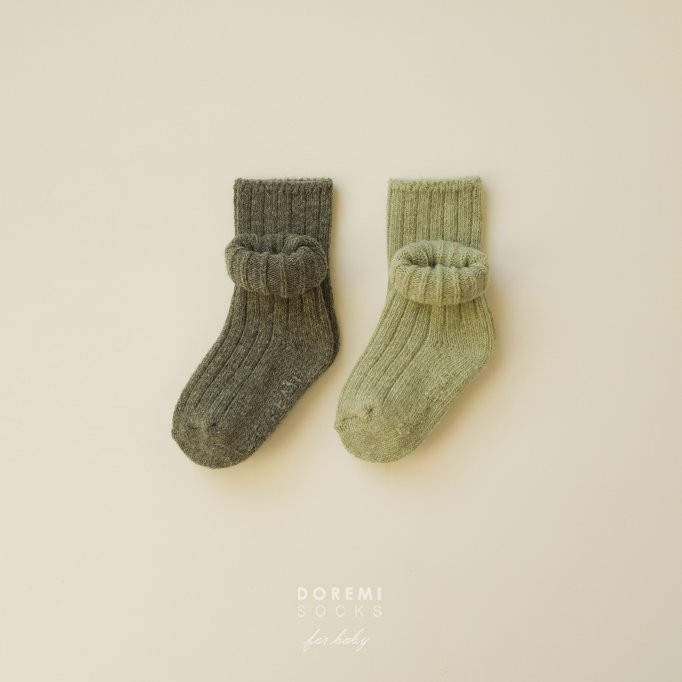 Doremi Socks - Korean Children Fashion - #childofig - Ribbed Wool Sock Set - 10