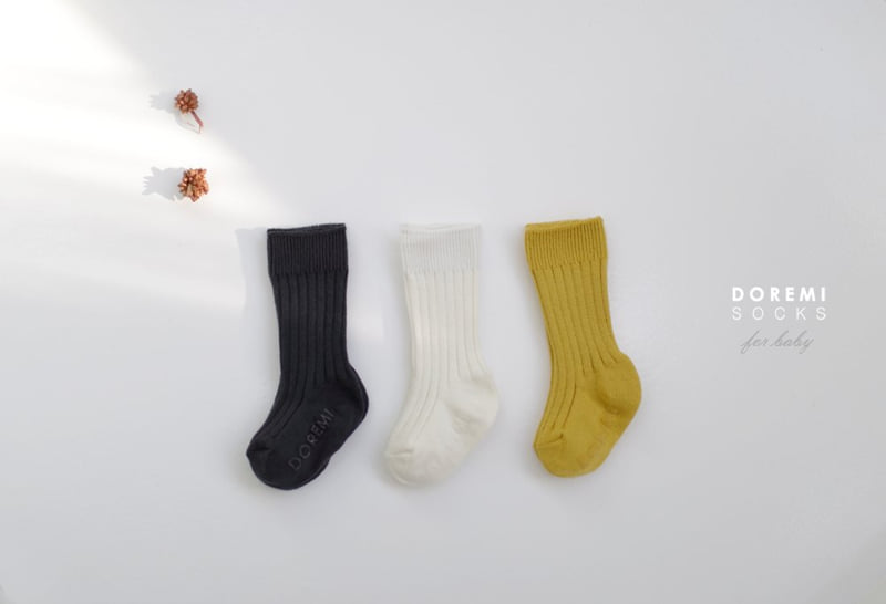 Doremi Socks - Korean Children Fashion - #childofig - Ribbed Knee Sock Set