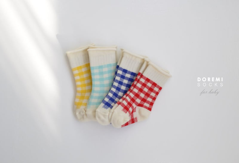 Doremi Socks - Korean Children Fashion - #childofig - Cute Check Set - 10