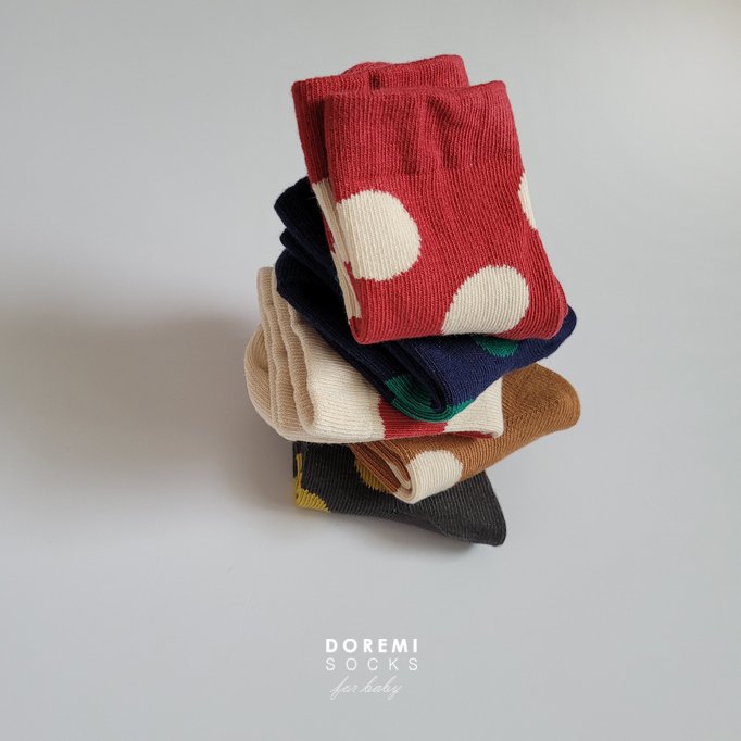 Doremi Socks - Korean Children Fashion - #childofig - French Dot Sock Set - 5