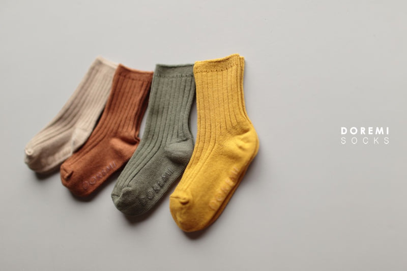 Doremi Socks - Korean Children Fashion - #stylishchildhood - Maple Ribbed Socks - 4