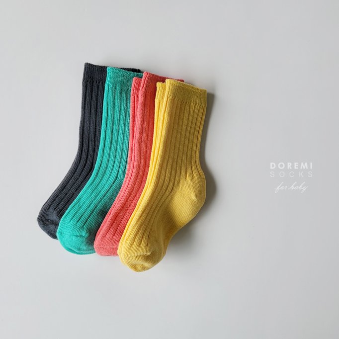 Doremi Socks - Korean Children Fashion - #childofig - Tropical Ribbed Sock Set - 3