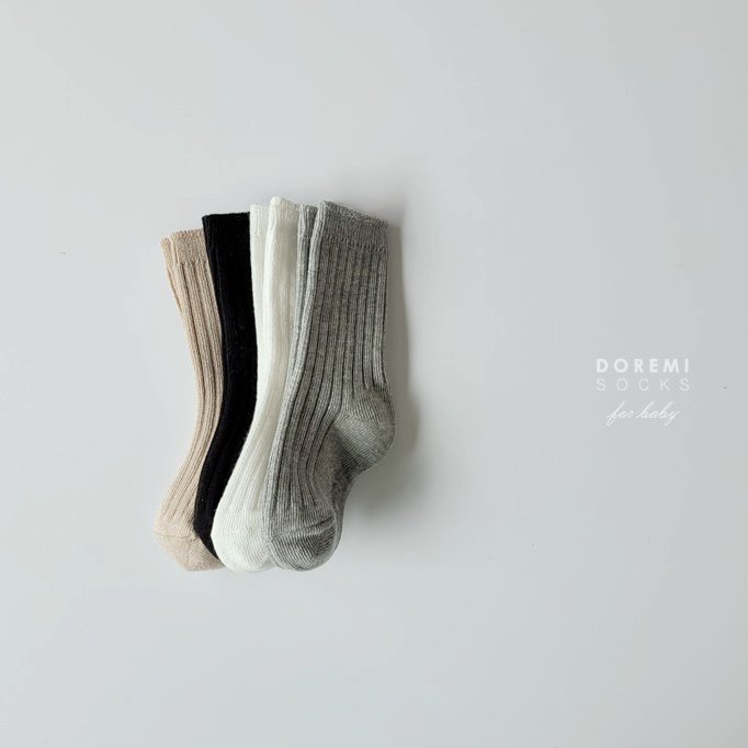 Doremi Socks - Korean Children Fashion - #childrensboutique - Basic Ribbed Socks - 2