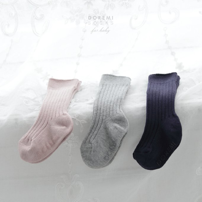 Doremi Socks - Korean Children Fashion - #childrensboutique - Ribbed Knee Sock Set - 3