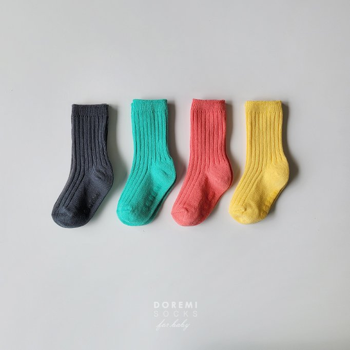 Doremi Socks - Korean Children Fashion - #childofig - Tropical Ribbed Sock Set - 4